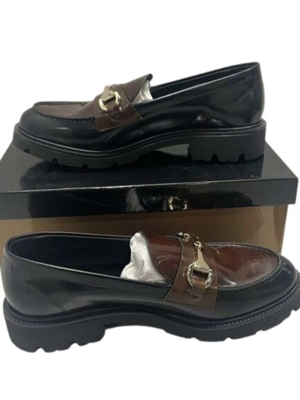 NEW MICHELE LOPRIORE Milano Brenda Moccasins – Women’s Size 9– Black
